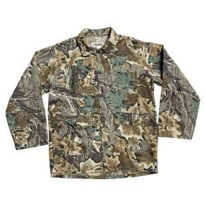 Vintage Ranger Hunting Shirt Mens Medium Advantage Wetlands Camo Long Sleeve